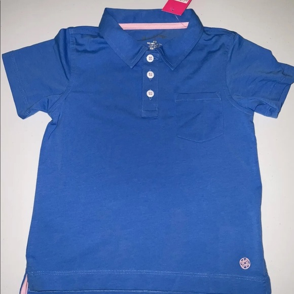 Lilly Pulitzer NWT Boys Polo Coastal Blue Size S - Picture 3 of 7